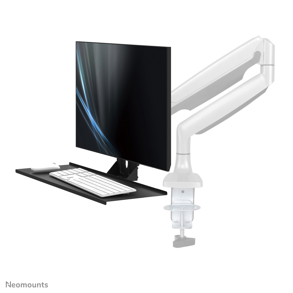 NEOMOUNTS KEYB-V200BLACK Keyboard und Maushalter Breite 65cm 25,5 Zoll VESA 75x75 Farbe Schwarz
