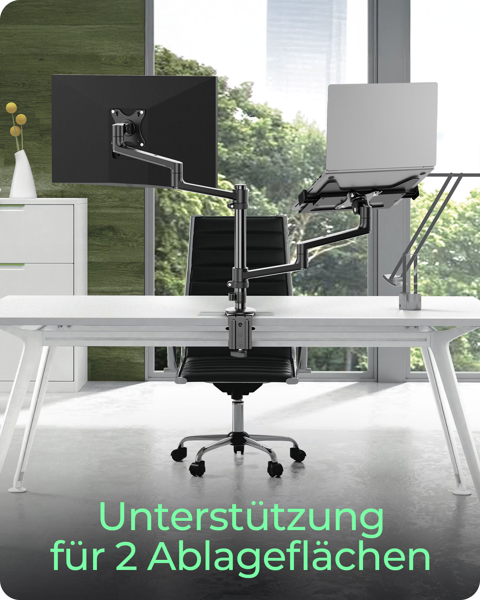 Monitorständer IcyBox 1 Monitor bis zu 32/8kg Tischmontage