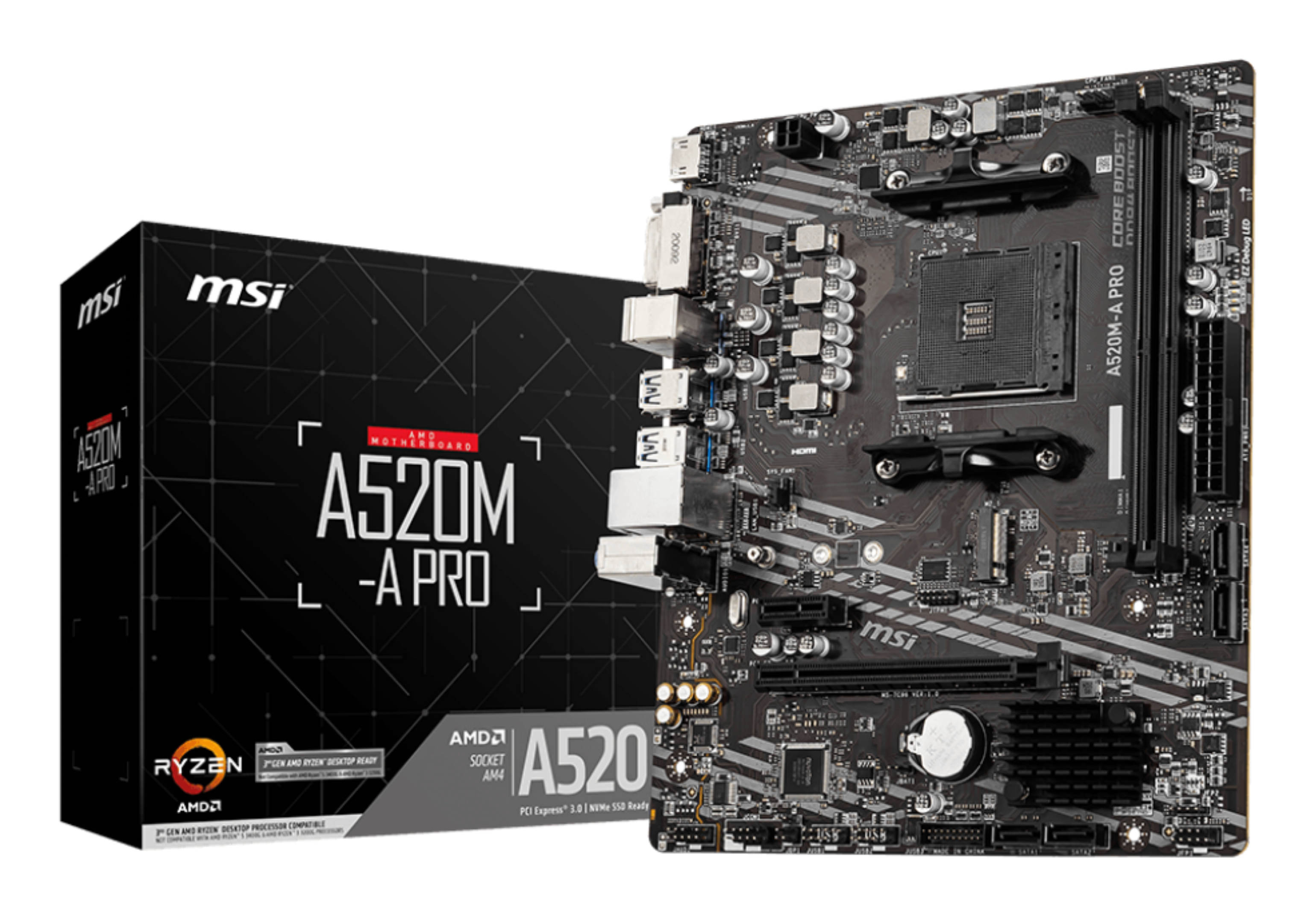 MSI A520M-A PRO AMD SOCKET AM4 DDR4 micro ATX