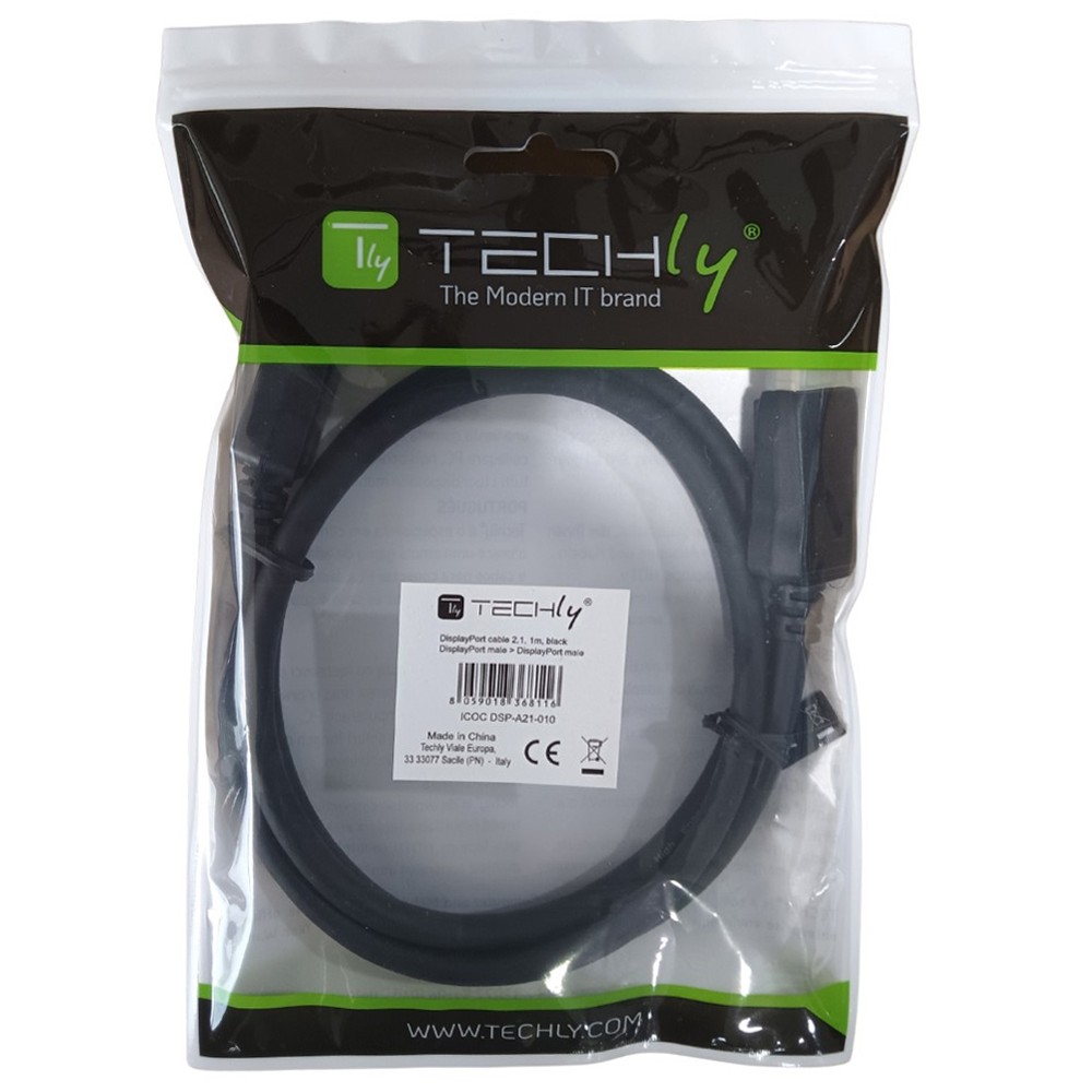 Techly Displayport-Kabel 2.1 M/M 2m