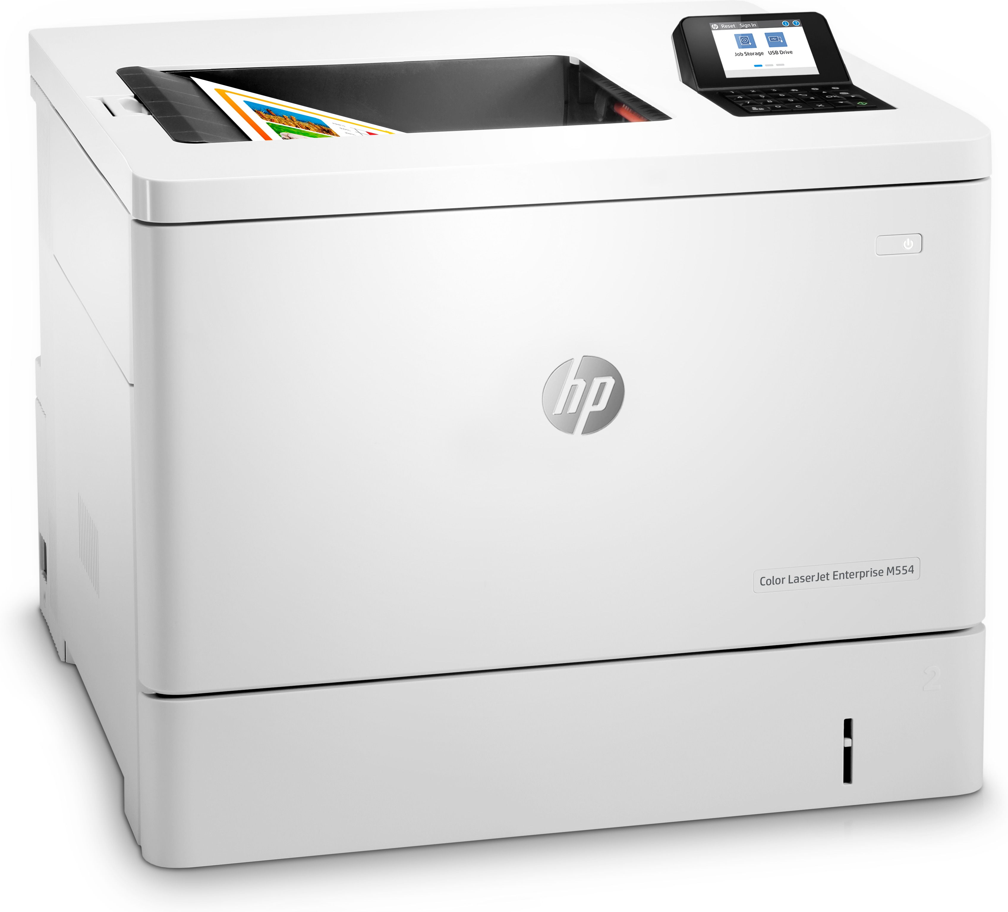 HP Color LaserJet Enterprise M554dn Farb-Laserdrucker weiß