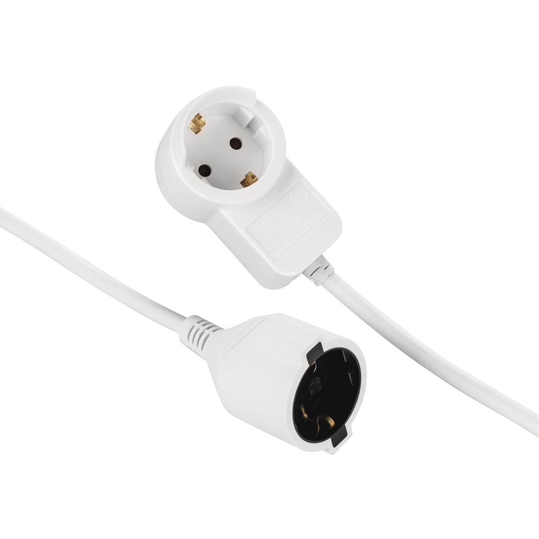 hama Powerplug Verlängerungskabel weiß