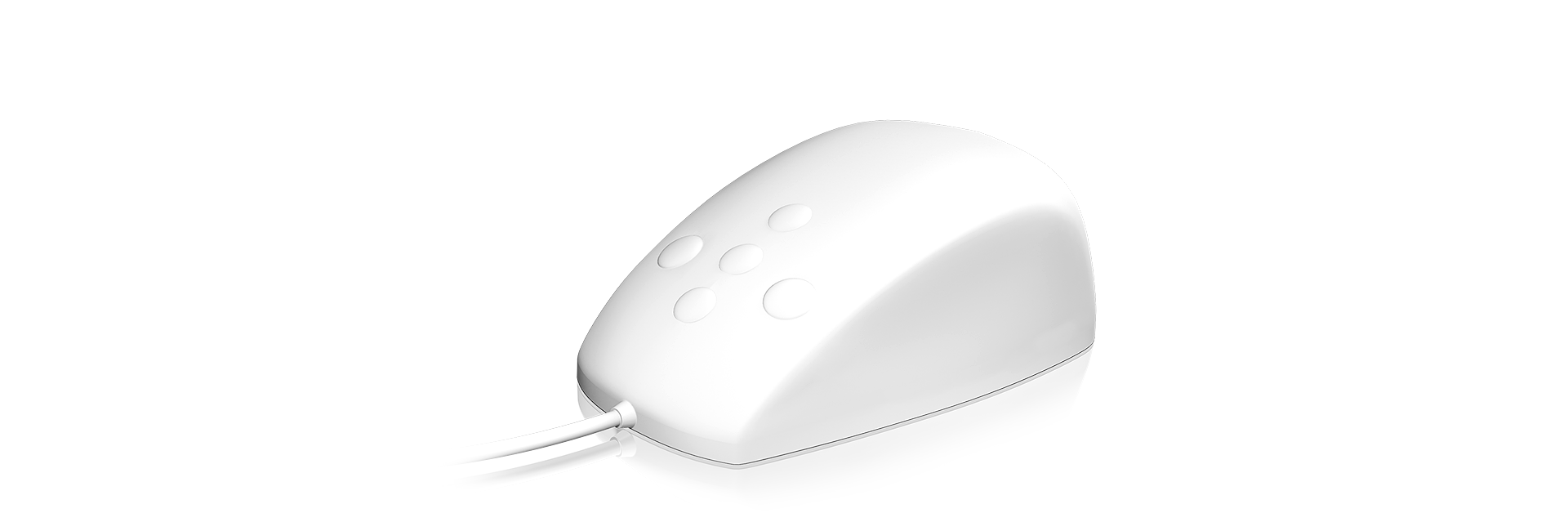 KeySonic Wasserdichte Maus, Silikon, IP68, WH, KSM-3020M-W retail