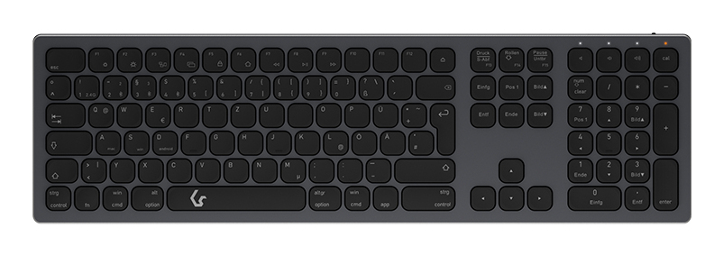 KeySonic Full-Size Aluminium TAS, anthr/BK, KSK-8023BTRF(DE)