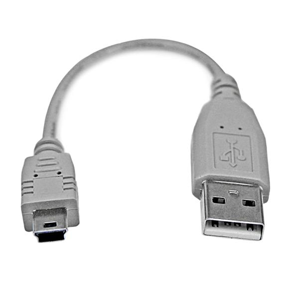 StarTech.com Mini USB 2.0 Kabel 15 cm A auf Mini-B Grau