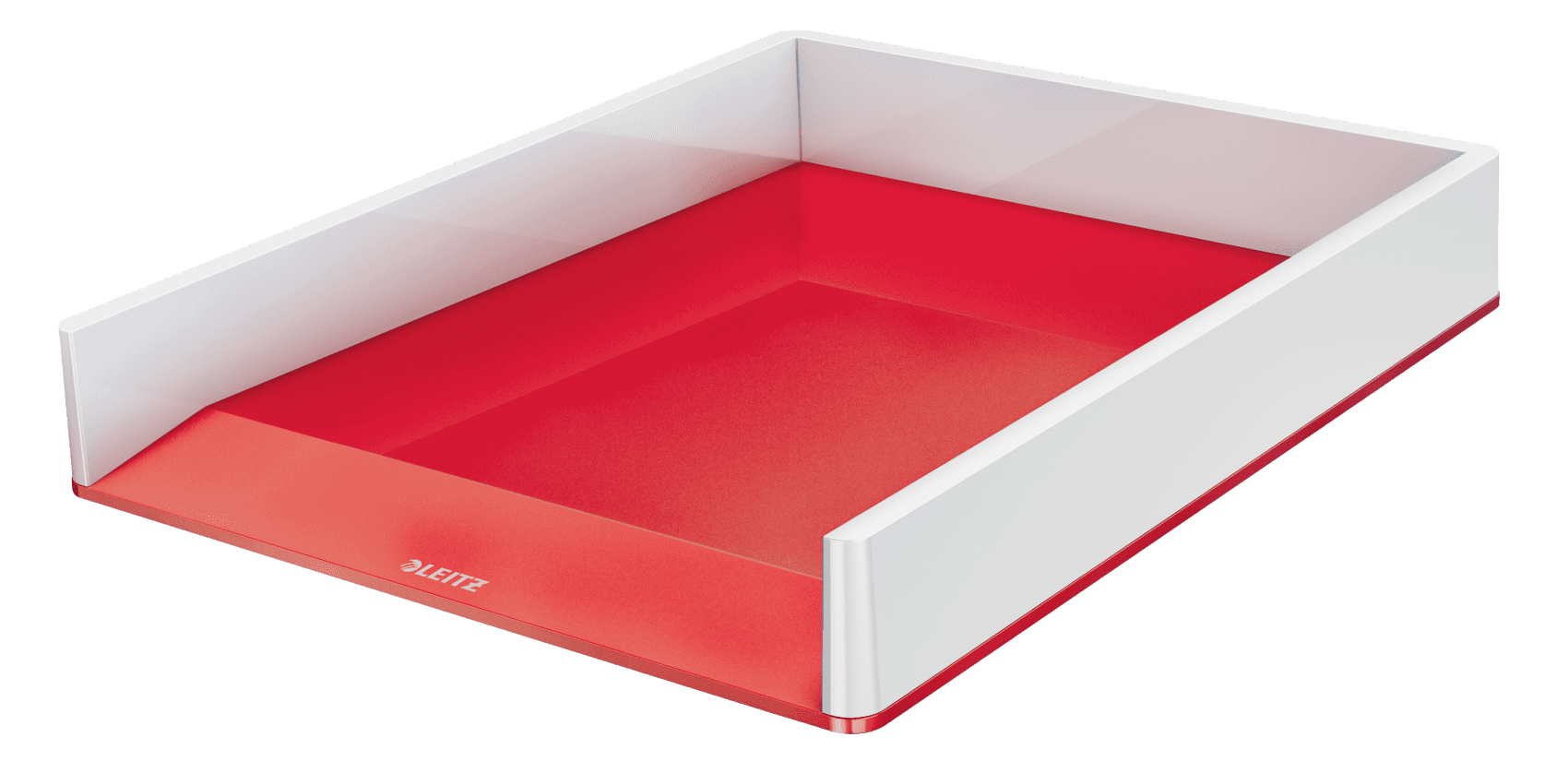 LEITZ Briefablage WOW Duo Colour perlweiß/rot DIN A4, 1 St.