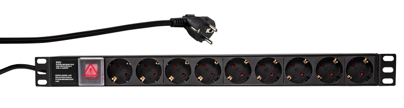 LogiLink Steckdosenleiste 9-fach (CEE7/7) PDU Steckdosenleiste Rack PDU9C02