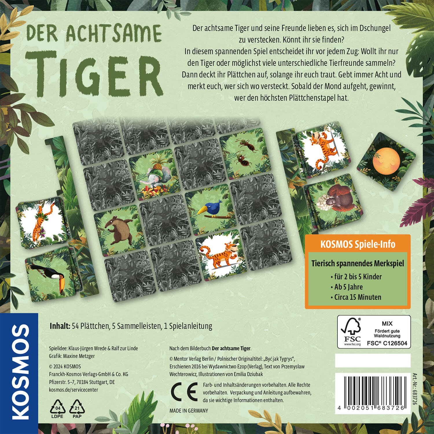 Der achtsame Tiger, Brettspiel