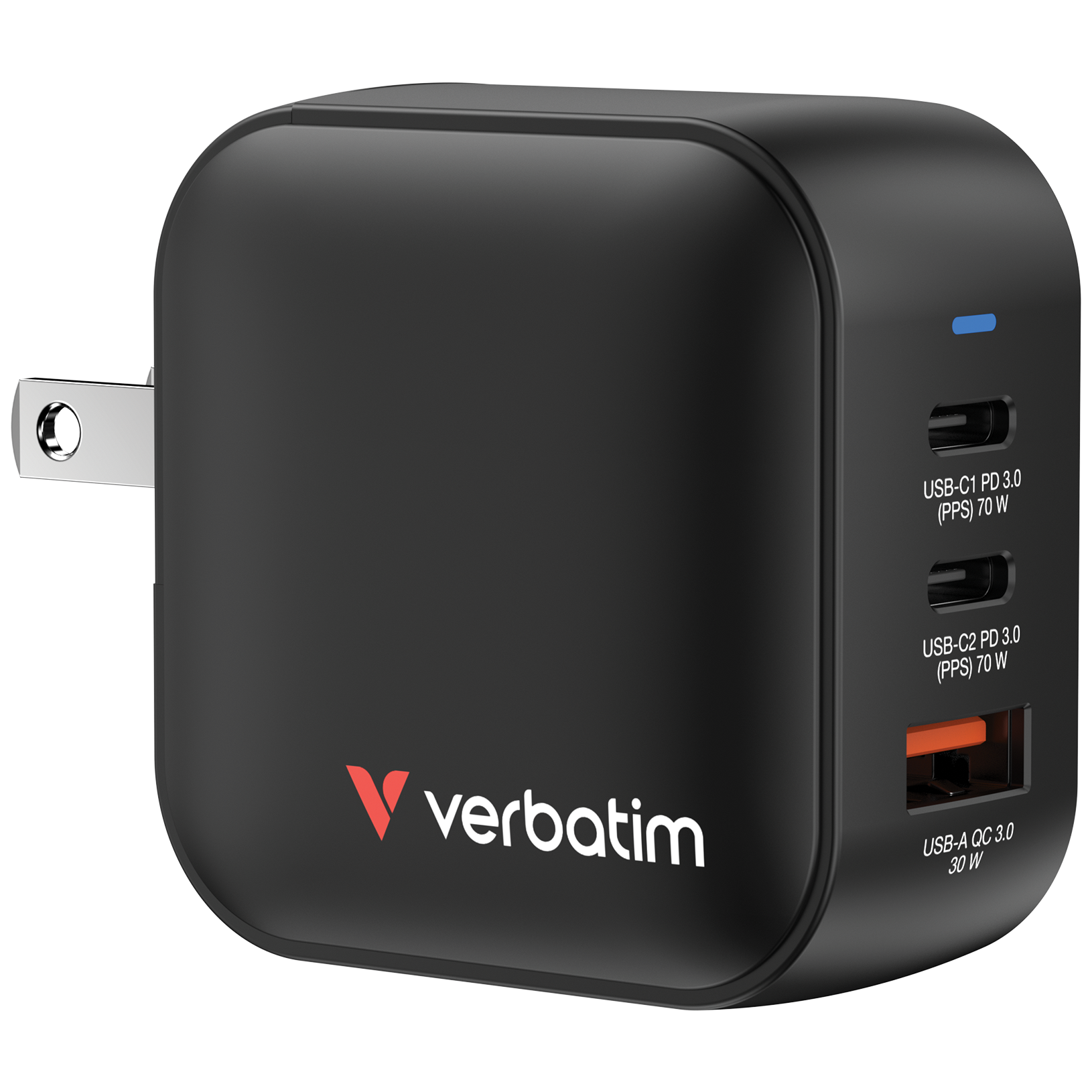 verbatim 32229 Mini GaN Ladeadapter schwarz, 70 W