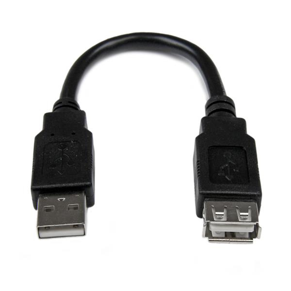 StarTech.com 15cm USB-A Verlängerungskabel USB 2.0 Schwarz