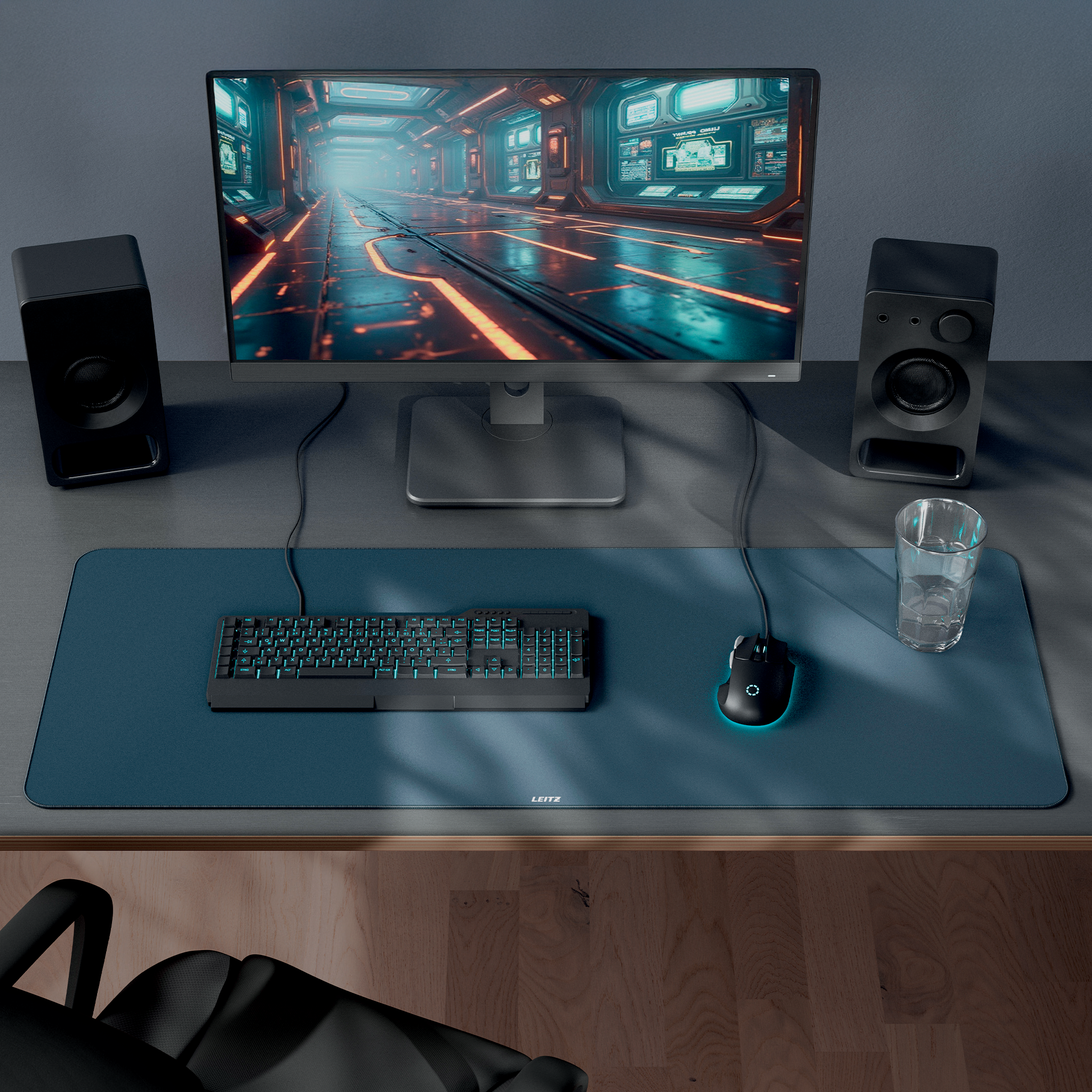 LEITZ Gaming-Mousepad extra groß dunkelgrau