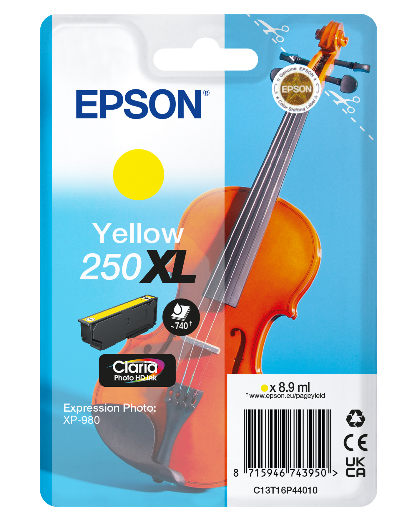 EPSON 250XL (Violine) gelb Druckerpatrone