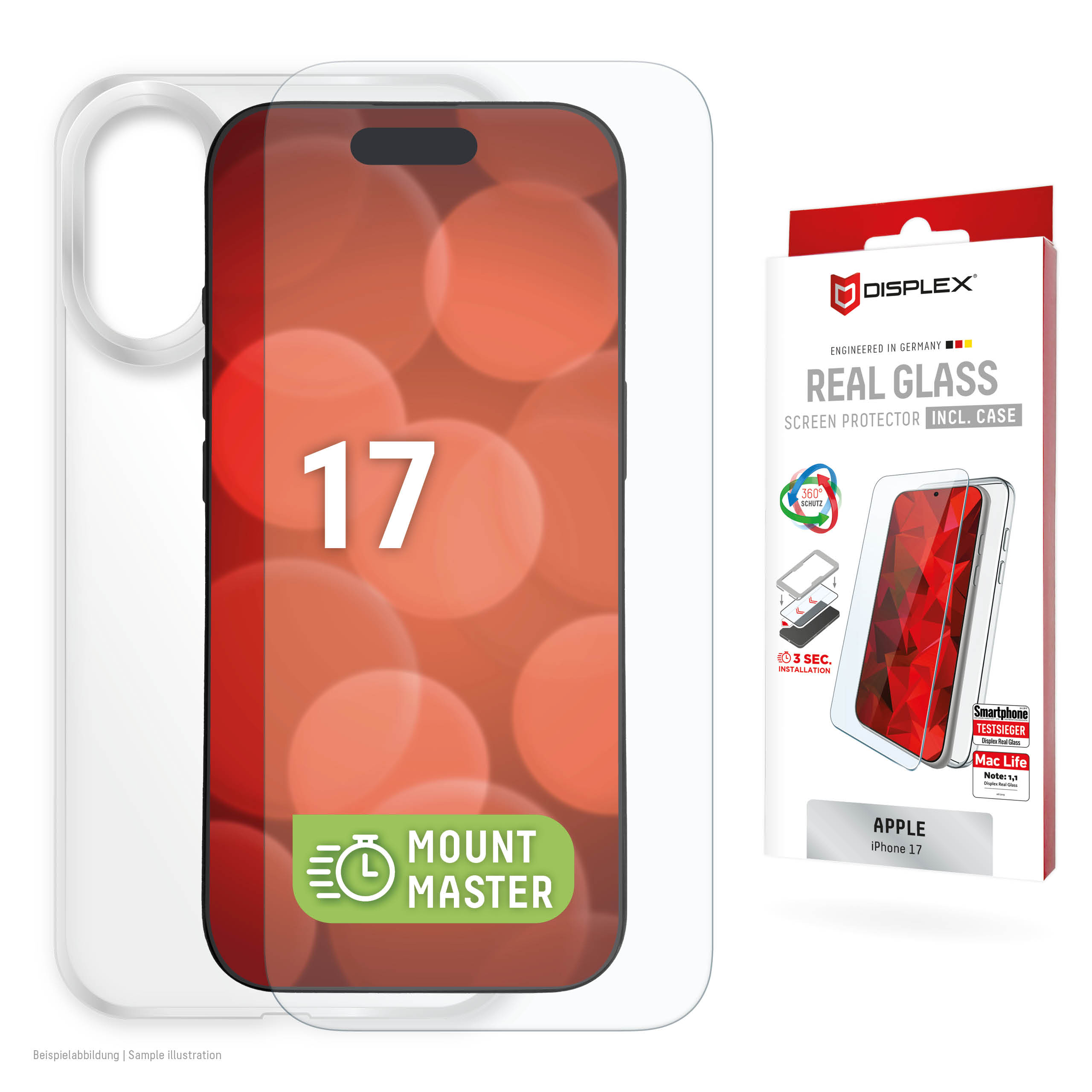 DISPLEX Real Glass MM+Case Apple iPhone 17
