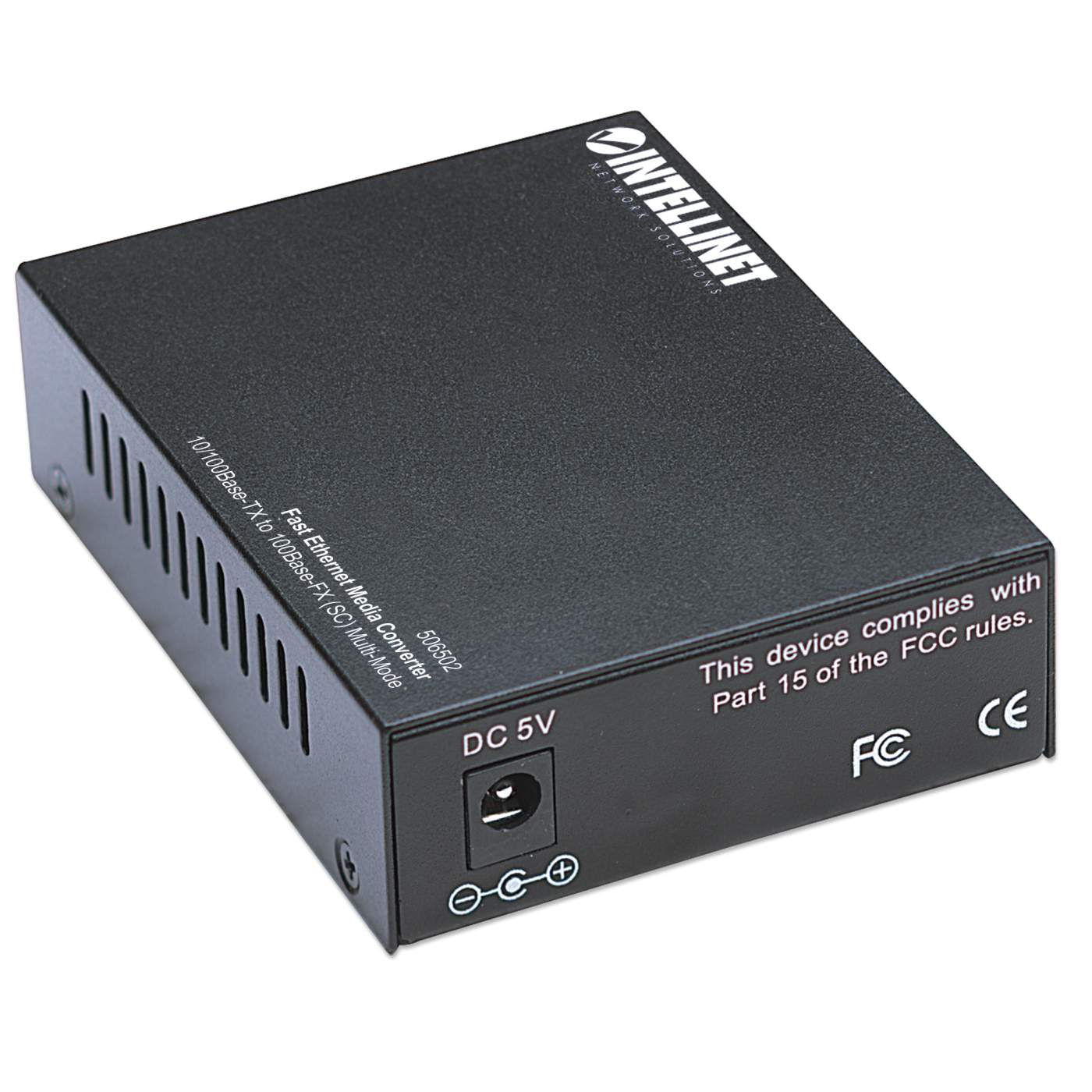 INTELLINET Fast Ethernet Medienkonverter 10/100Base TX auf 100Base-FX (SC) Multimode 2 km