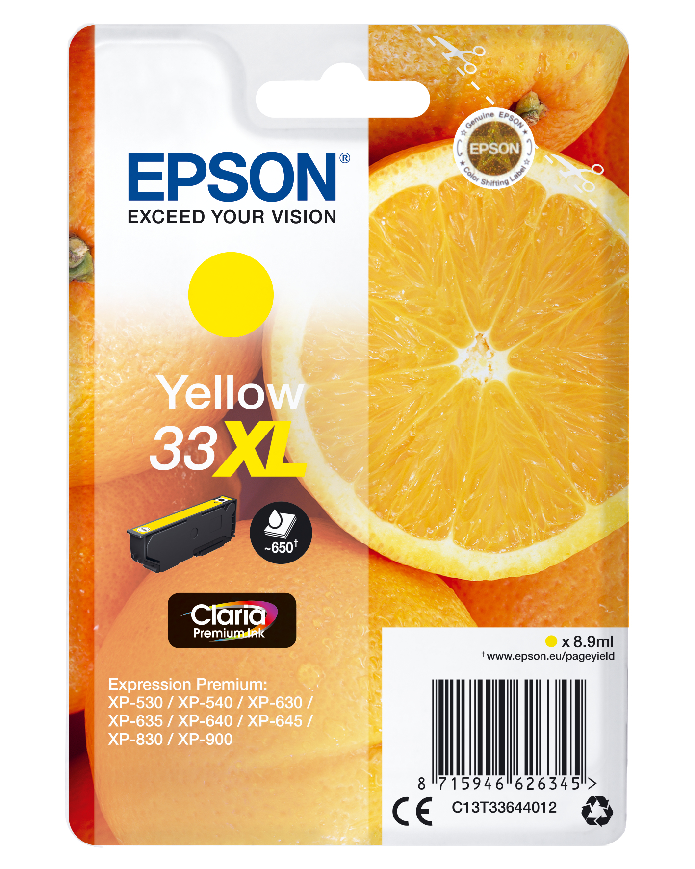 EPSON 33XL / T3364XL (Orangen) gelb Druckerpatrone