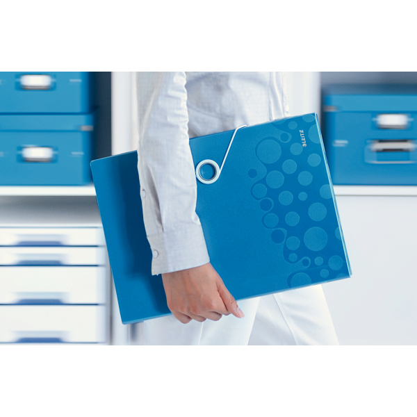 LEITZ Fächermappe WOW 4589 6 Fächer blau, 1 St.