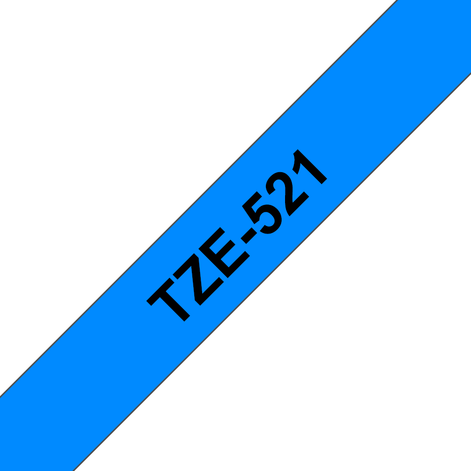 TZE-521 LAMINATED TAPE 9MM 8M BLACK ON BLUE