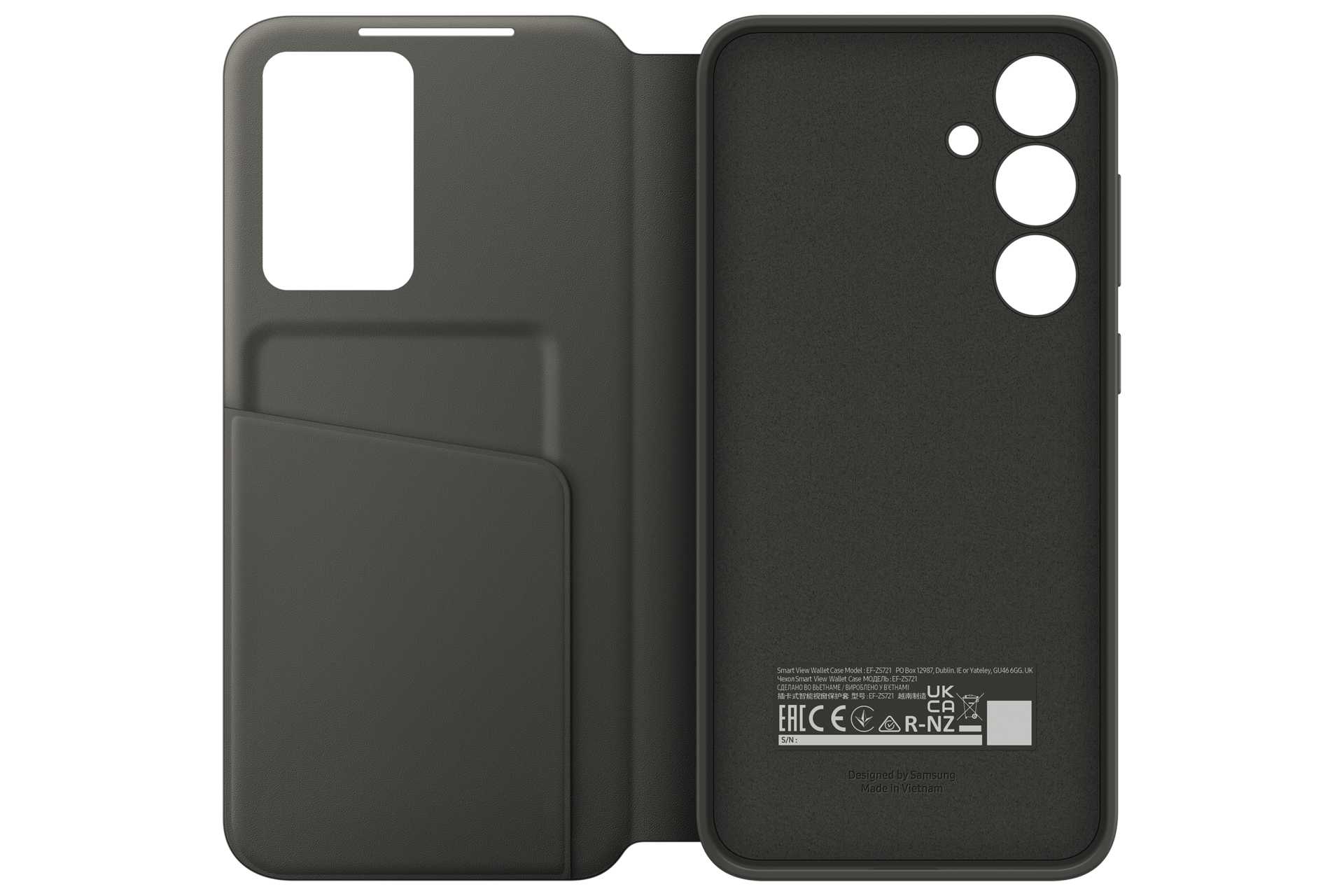 Samsung Smartphone Smart View Wallet Case Black for S24 FE