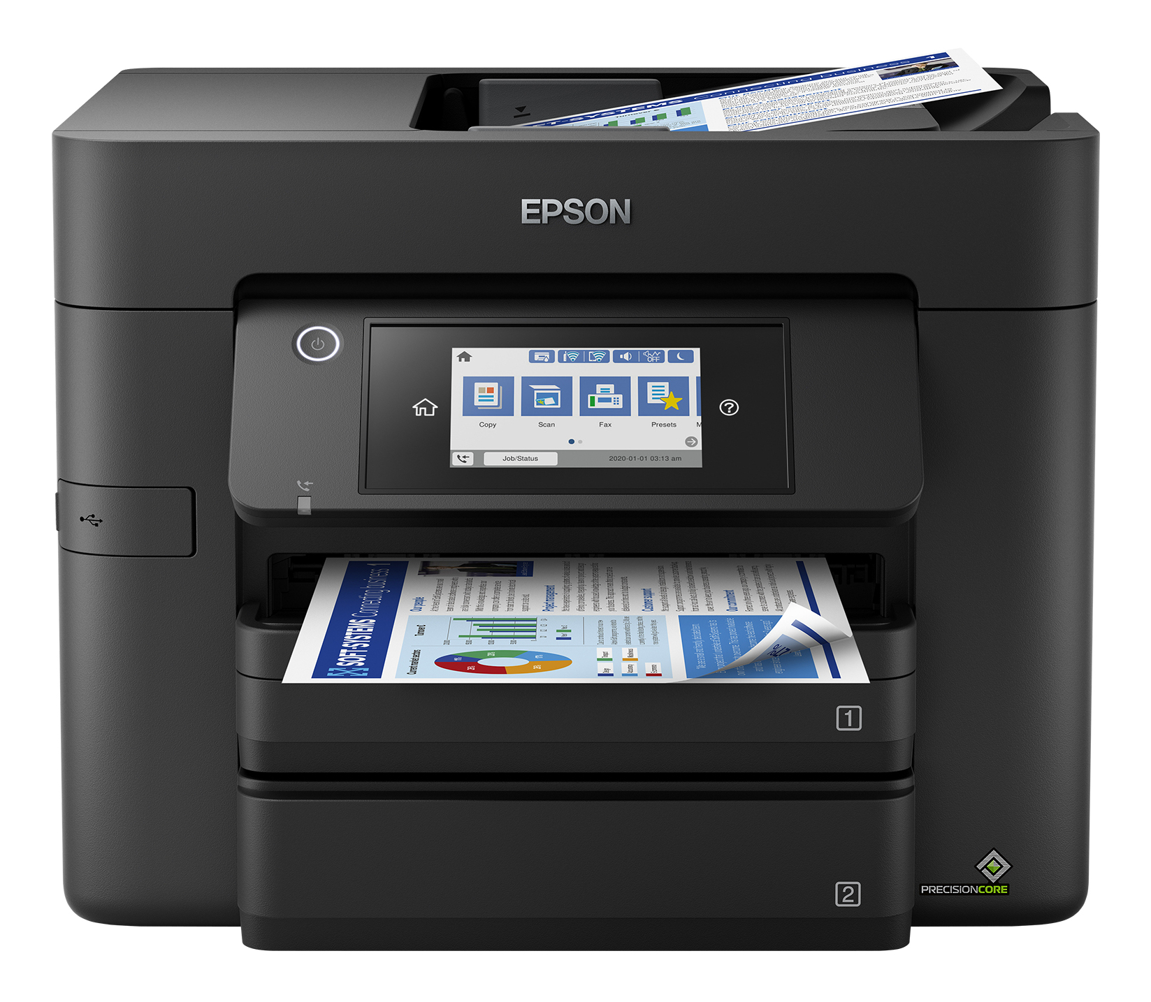 EPSON WorkForce Pro WF-4830DTWF 4 in 1 Tintenstrahl-Multifunktionsdrucker schwarz