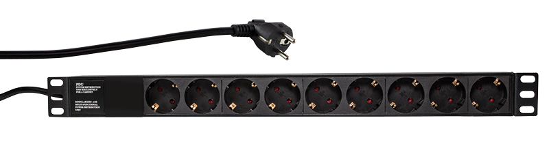 LogiLink Steckdosenleiste 9-fach (CEE7/7) PDU Steckdosenleiste Rack PDU9C03