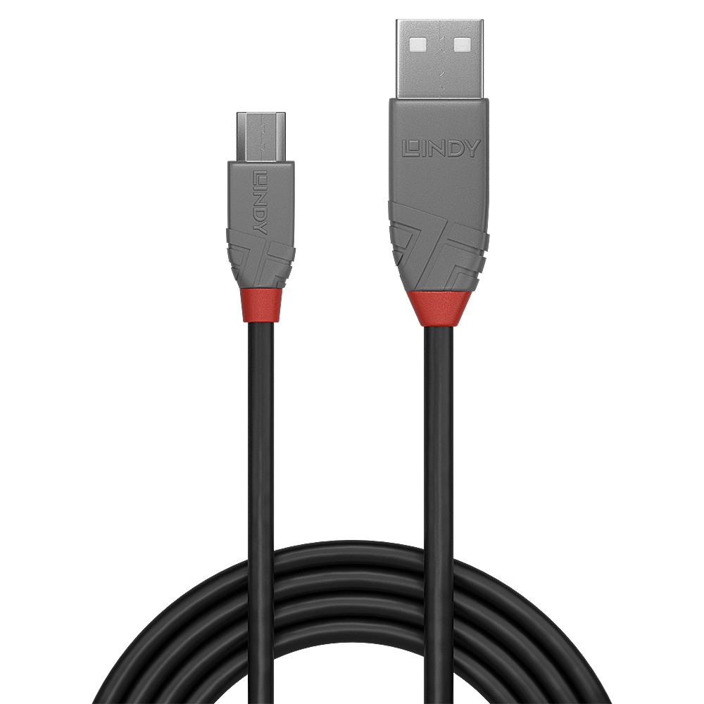 0.5M USB 2.0 TYP A AN MICRO-B KABEL ANTHRA LINE