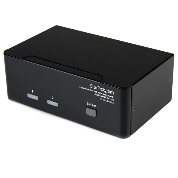 2 PORT DUAL DVI USB KVM SWITCH IN