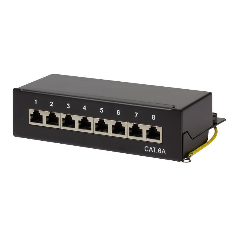 Logilink Patchpanel Cat.6A Tisch/Wand 8-port, Schwarz