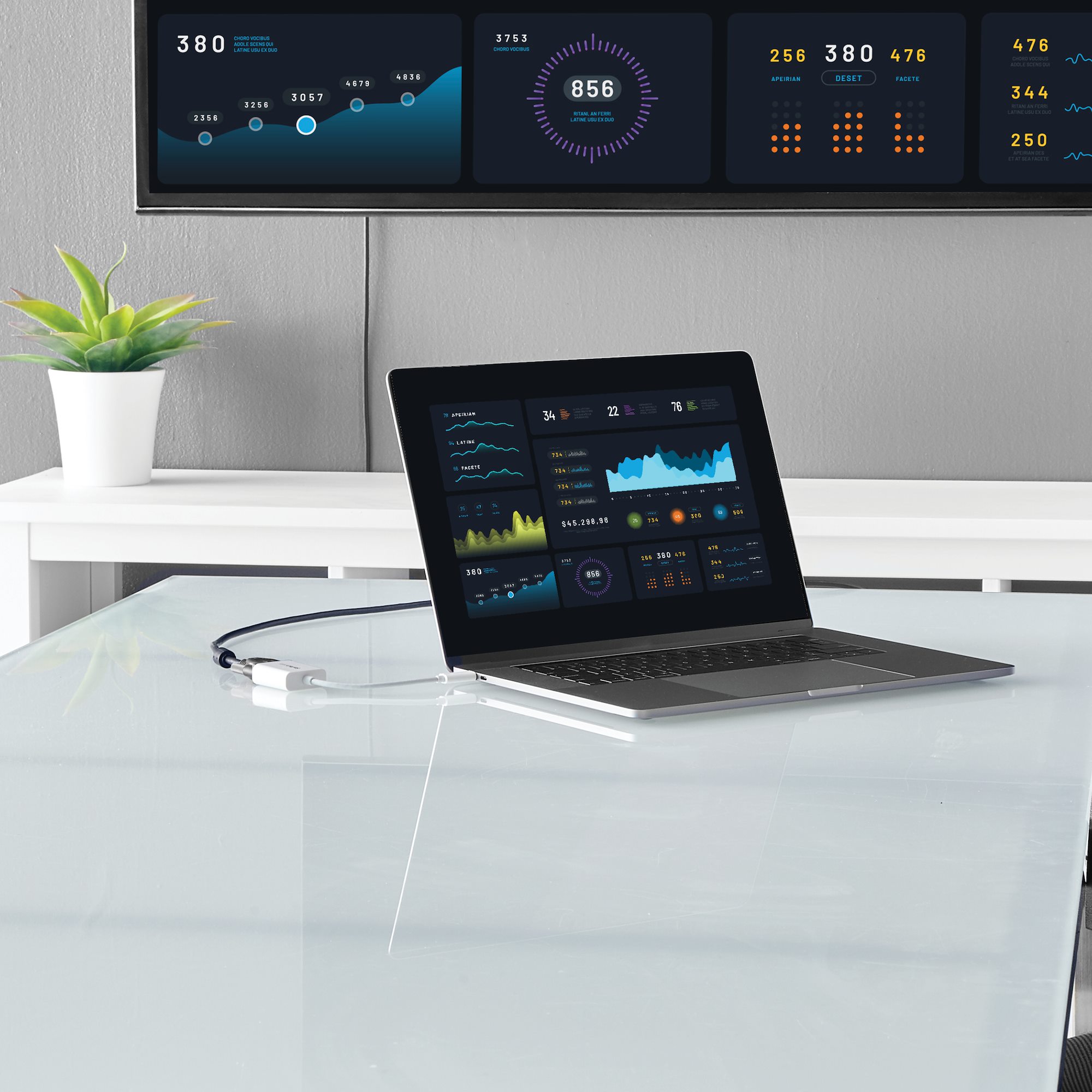 STARTECH.COM USB-C auf VGA Adapter - USB Typ-C zu VGA Video Konverter - Weiss