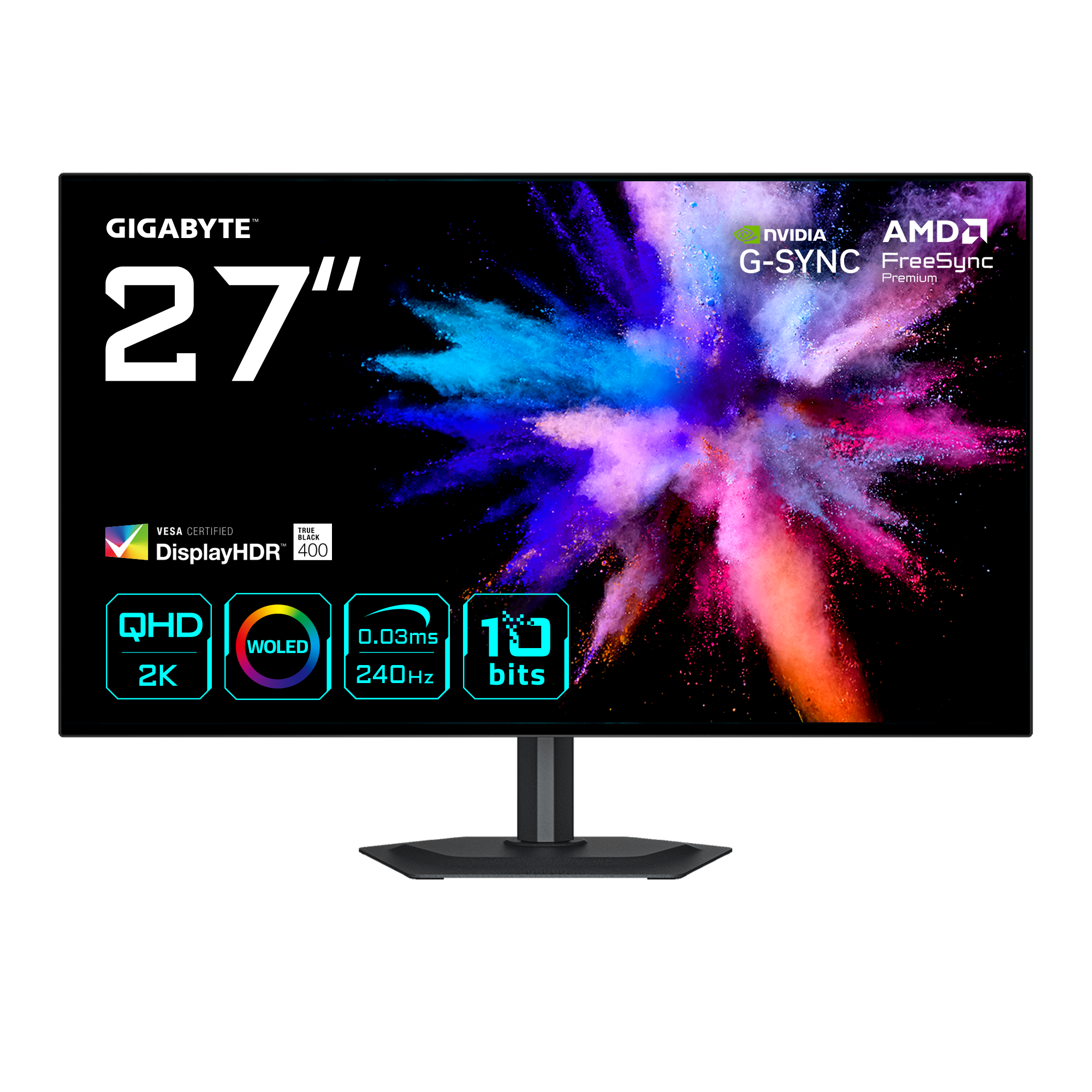 GIGABYTE GO27Q24G 68,58cm 27Zoll WOLED Monitor 2560x1440 QHD 240Hz 275cd/m