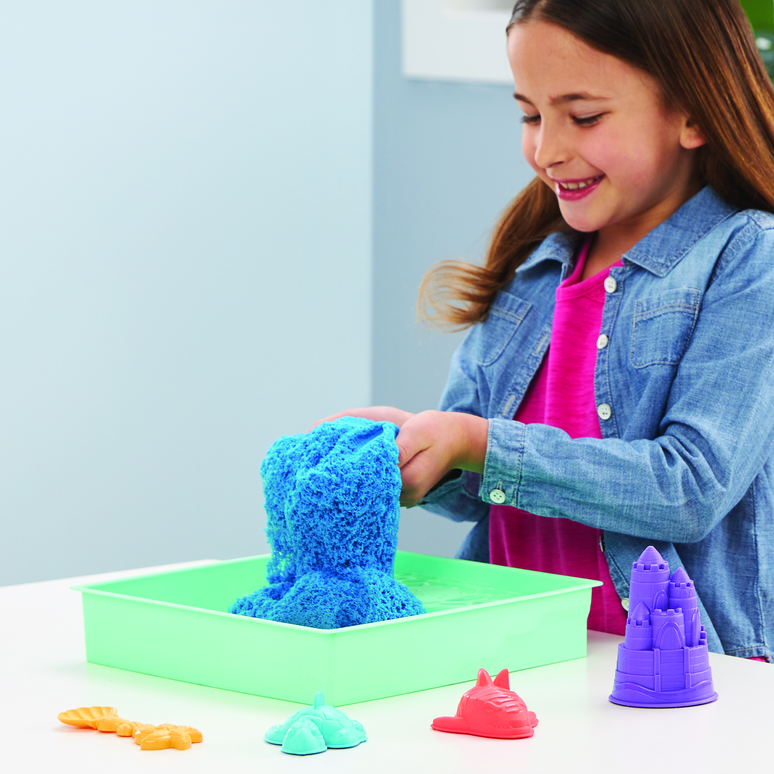 Kinetic Sand - Sandbox Set blau, Spielsand