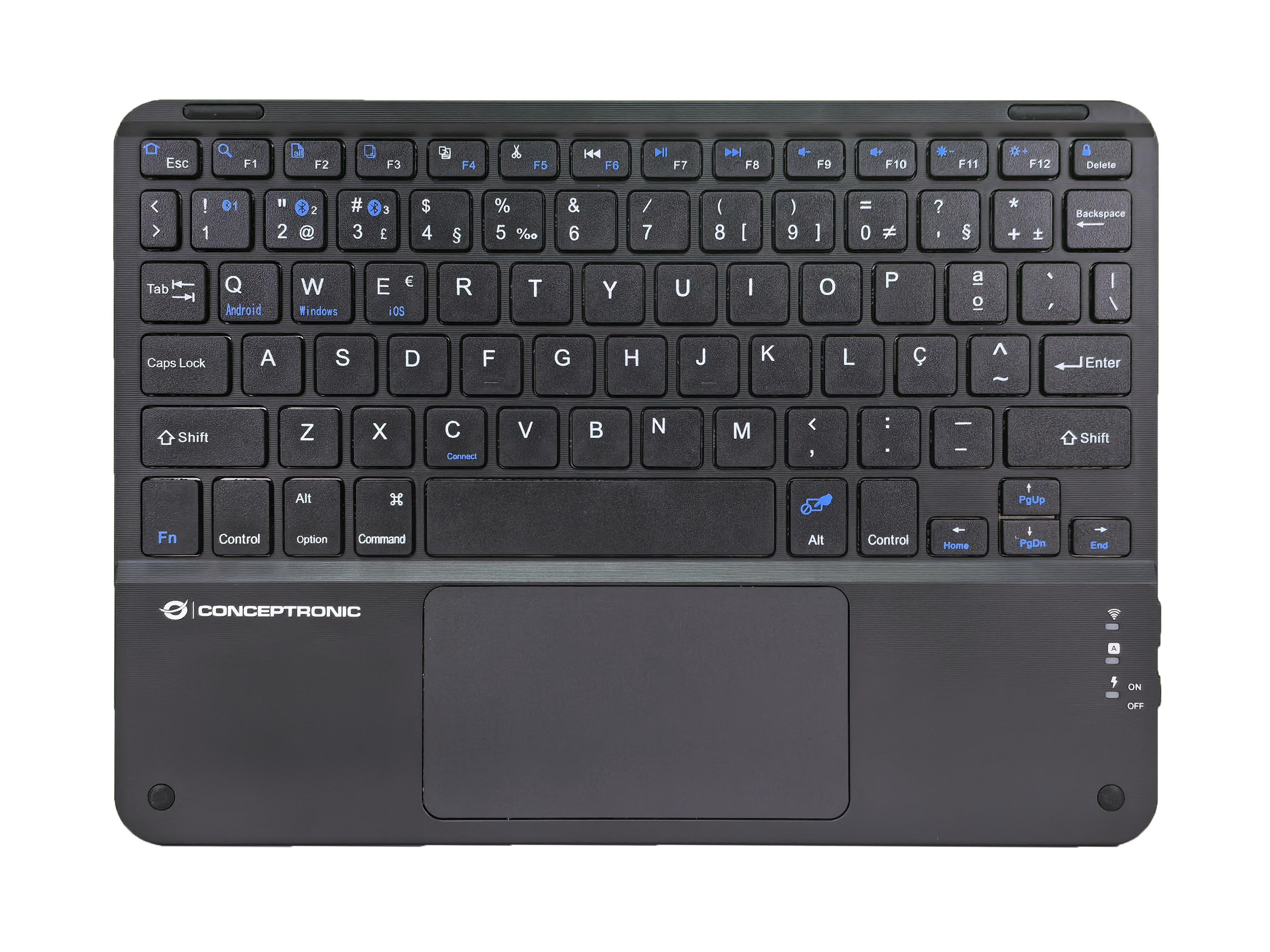 CONCEPTRONIC 10 Wireless Tastatur BT5.4 Layout PT schwarz