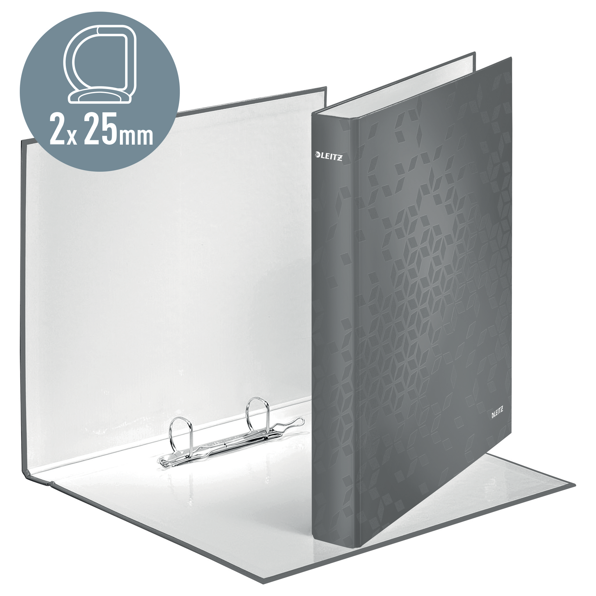 LEITZ WOW Ringbuch 2-Ringe gelb 4,0 cm DIN A4, 1 St.