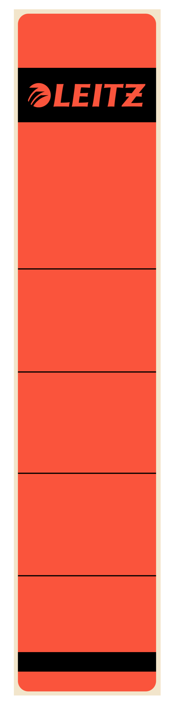 LEITZ Ordneretiketten 1643 rot für 5,2 cm Rückenbreite, 10 St.