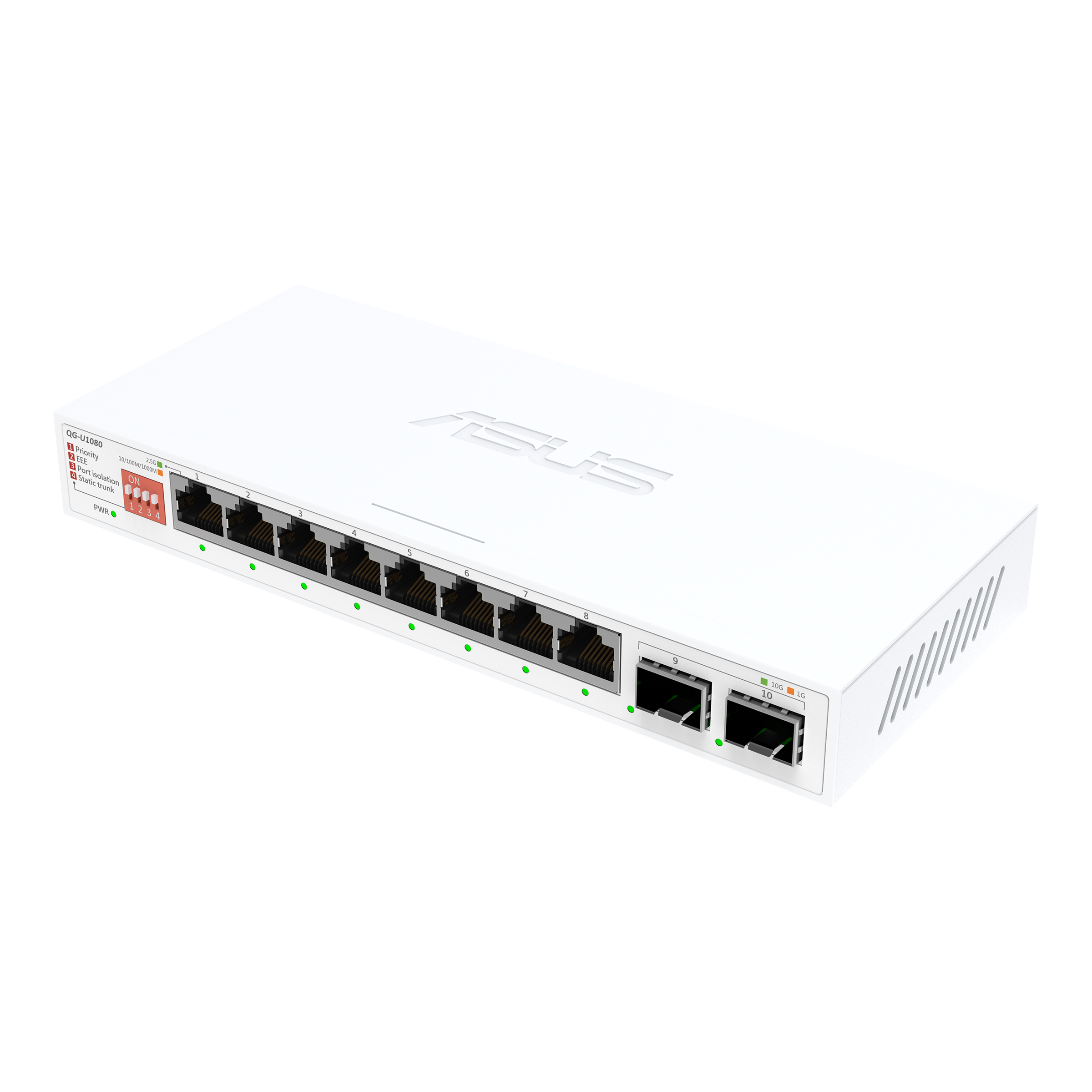 ASUS Switch QG-U1080 8-Port 2.5G + 2-Port 10G SFP+