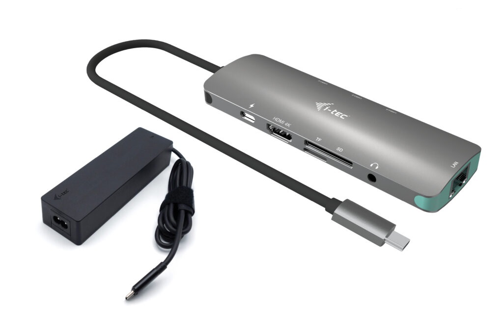 I-TEC USB C Metal Nano Dock 1xHDMI 4K 1xSD + 1xmicroSD Kartenleser 1xGLAN 1xAudio 3x USB 3.0 Port 1x USB-C PD + Netzteil 100W
