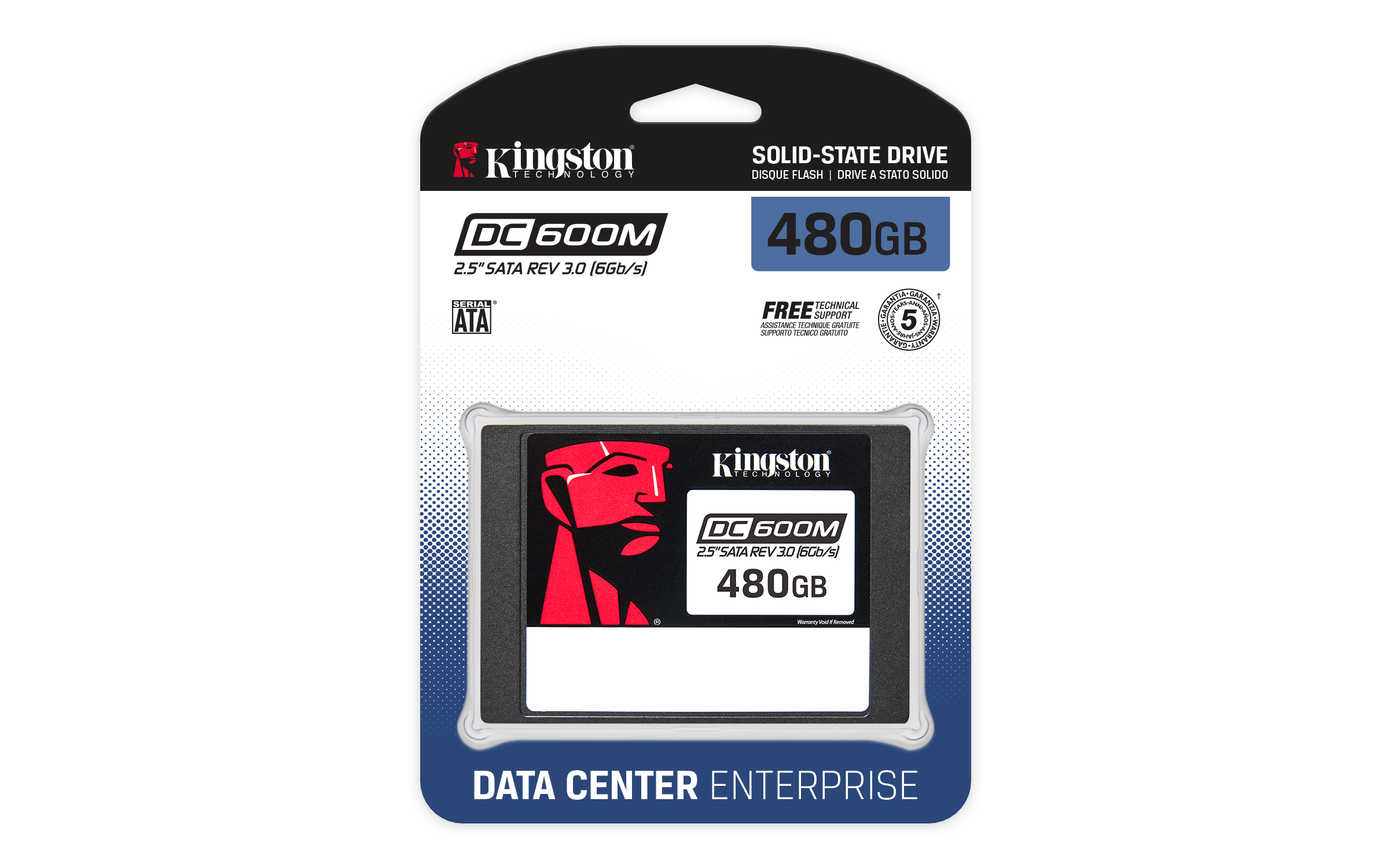 KINGSTON 480GB DC600M 6.35cm 2.5Zoll SATA3 mixed-use data center SSD for enterprise servers and NAS (VMWare Ready)