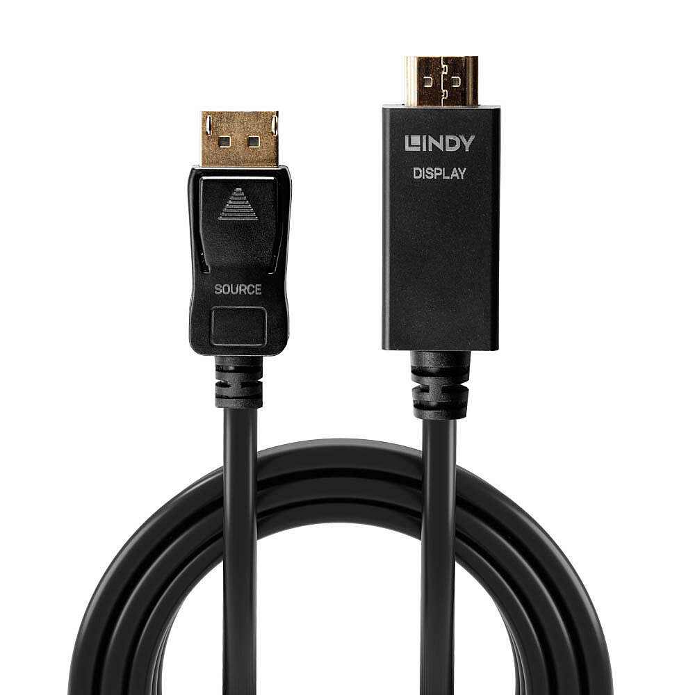 LINDY Kabel DisplayPort/HDMI 4K30 DP: passiv 3m DP Stecker an HDMI Stecker