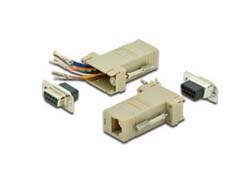 DIGITUS RS 232 Adapter, DB9, RJ45, Modular DB9 F, RJ45 F