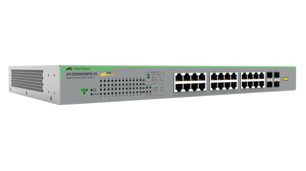 GIGABIT WEBSMART SWITCH 24X 10/100/1000-T POE+ 4X SFP PORTS
