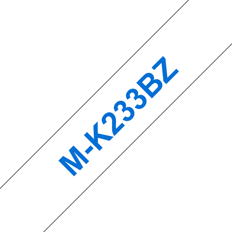 brother Schriftband M-K M-K233 MK233BZ, 12 mm, blau auf weiß, 1 St.