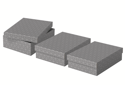 Esselte Home Aufbewahrungsboxen 8,0 l grau 26,5 x 36,0 x 10,0 cm, 3 St.