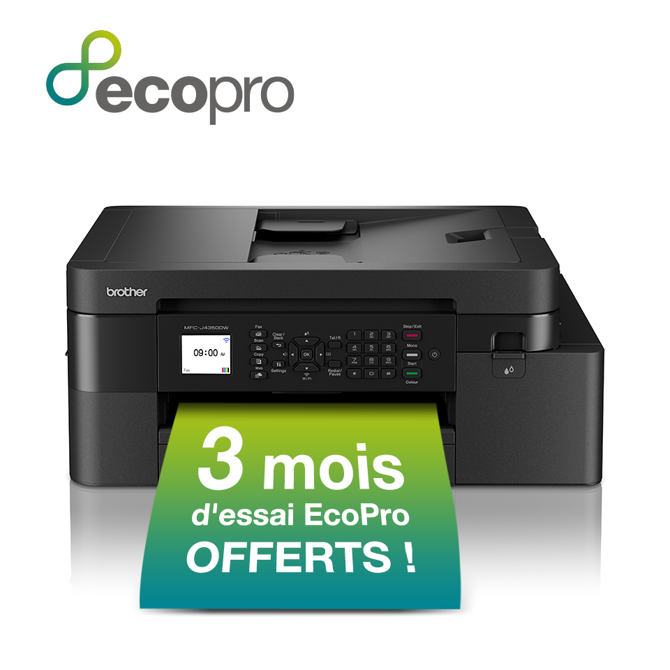 brother MFC-J4350DW 4 in 1 Tintenstrahl-Multifunktionsdrucker schwarz, brother EcoPro Ready