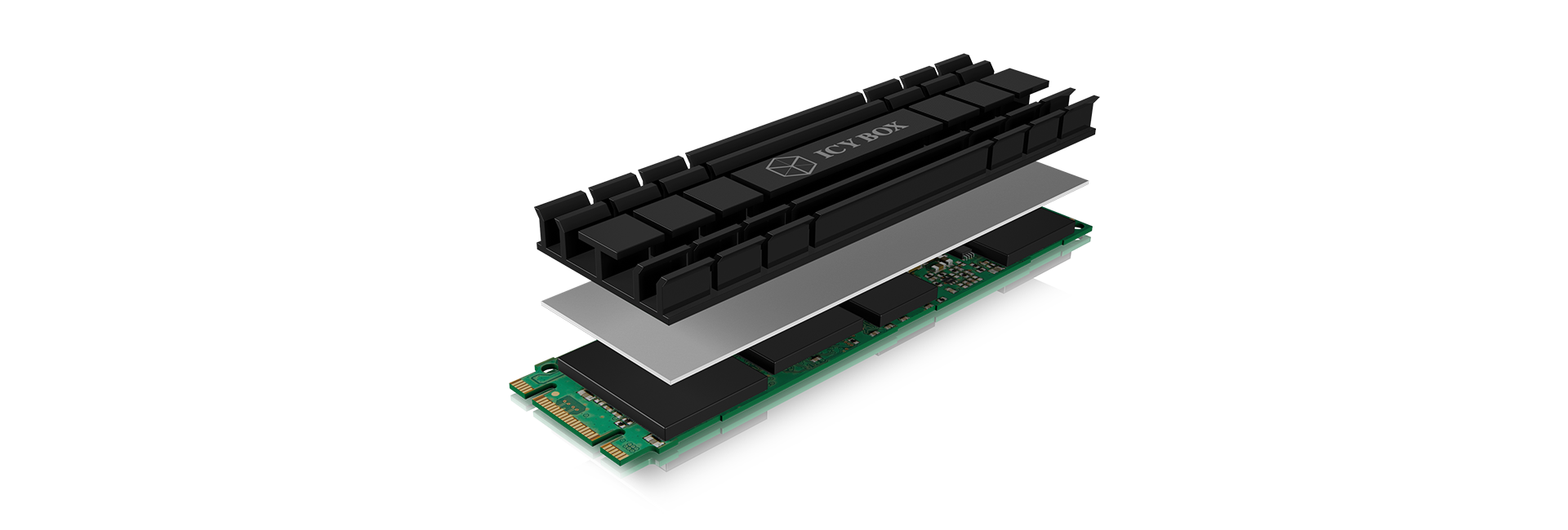 Kühlkörper IcyBox SSD M.2 2280 IB-M2HS-701 black