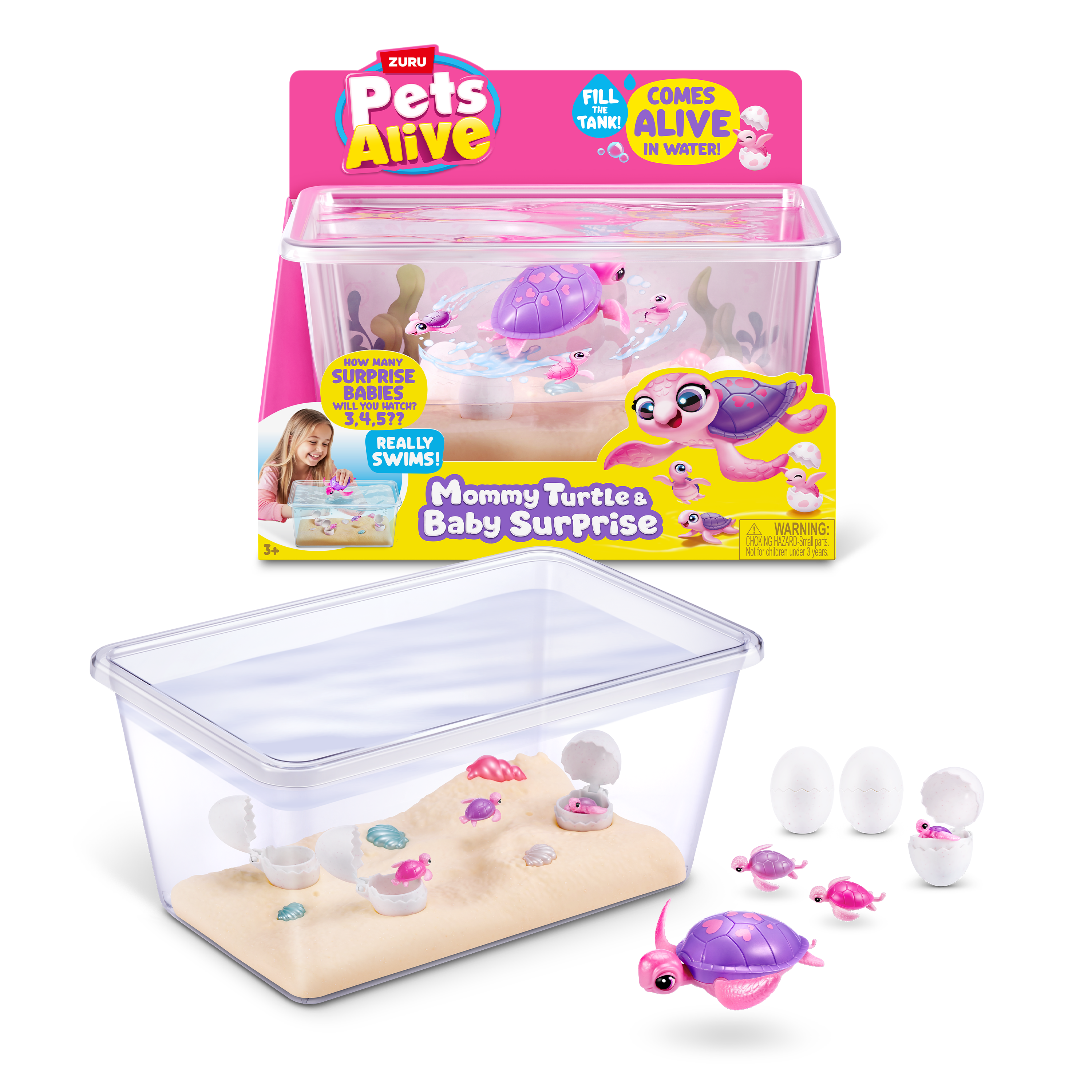 Pets Alive - Mama Turtle & Baby Surprise, Spielfigur