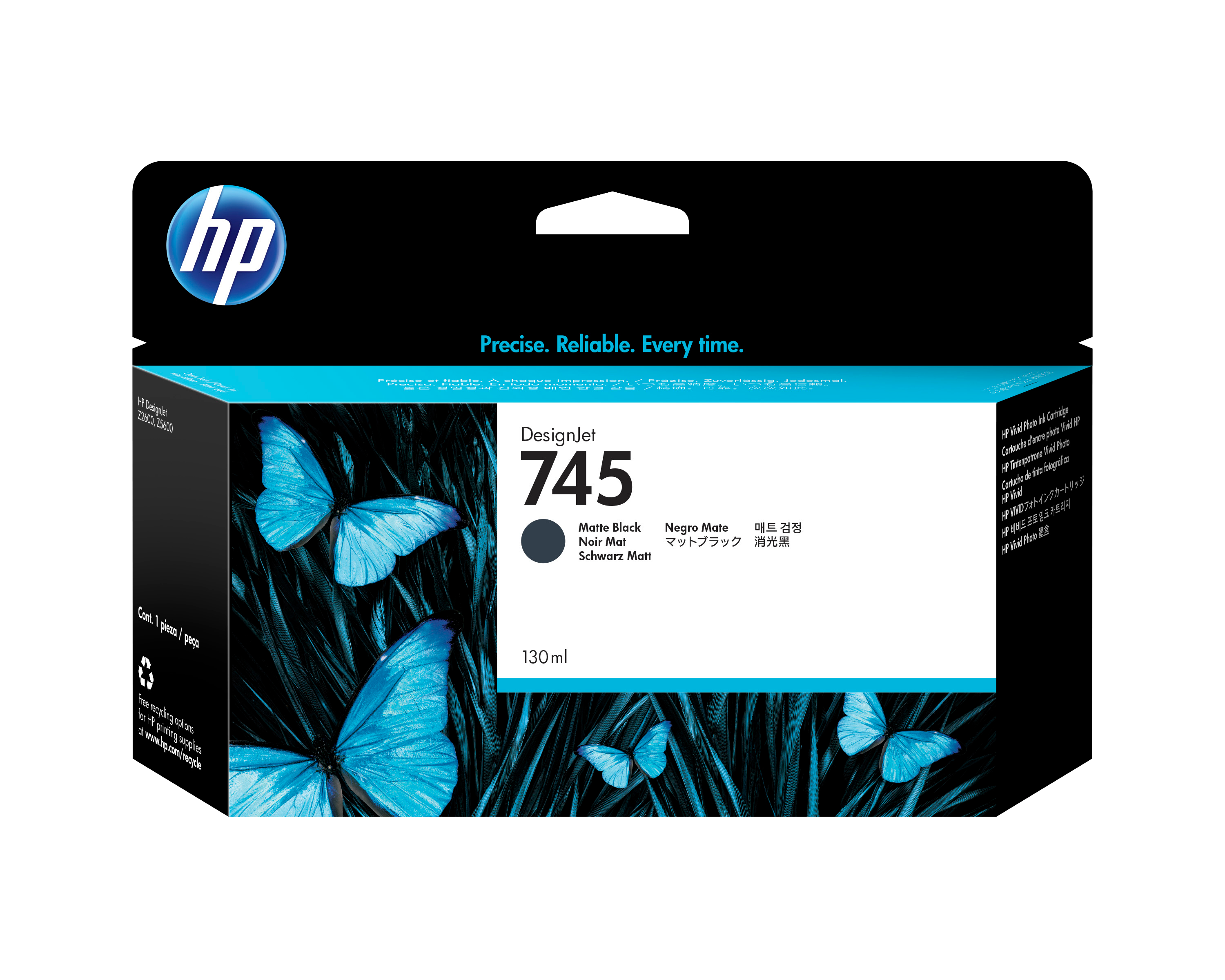 HP 745 Tinte mattschwarz 130 ml