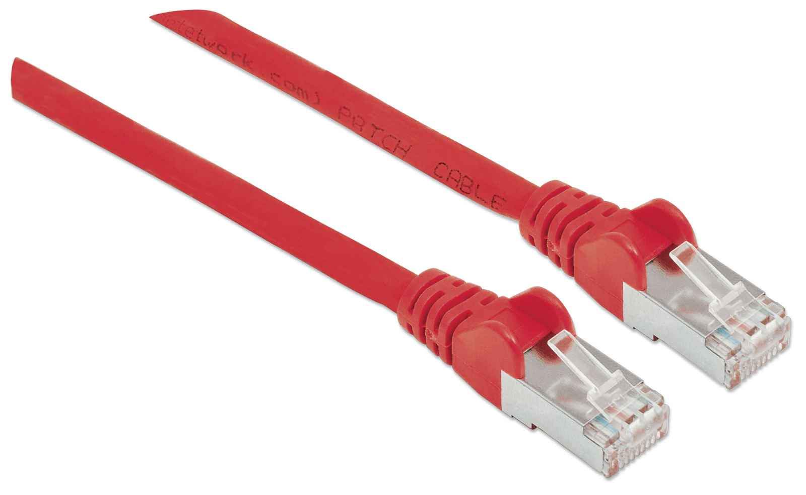 INTELLINET Patchkabel Cat6a-Stecker/Cat7-Rohkabel 1m rot