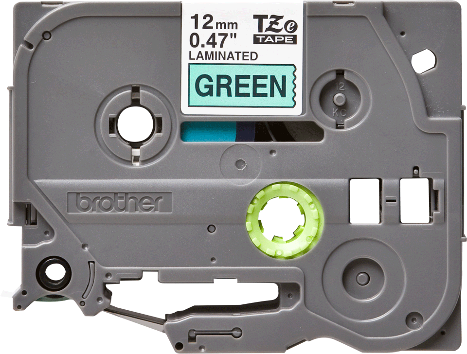 TZE-731 LAMINATED TAPE 12MM 8M BLACK ON GREEN