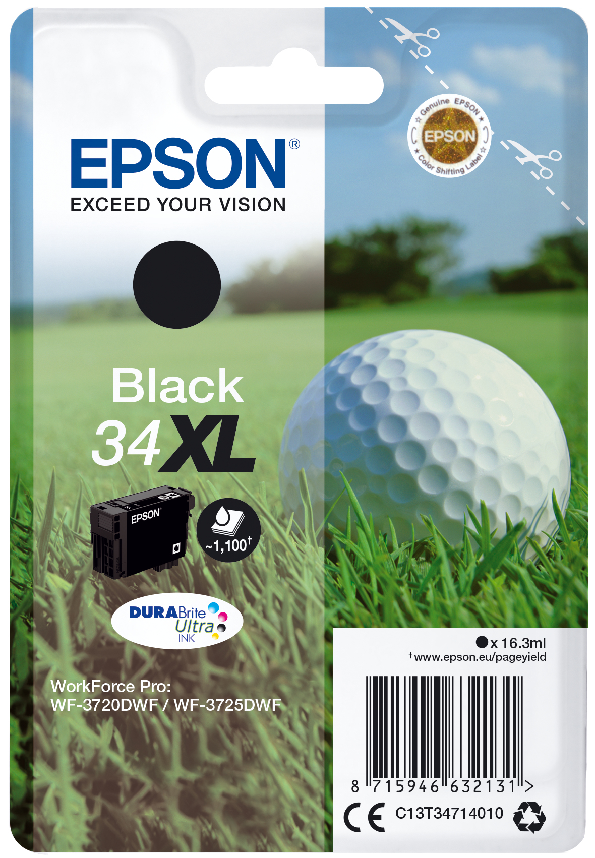EPSON 34XL / T3471XL (Golfball) schwarz Druckerpatrone
