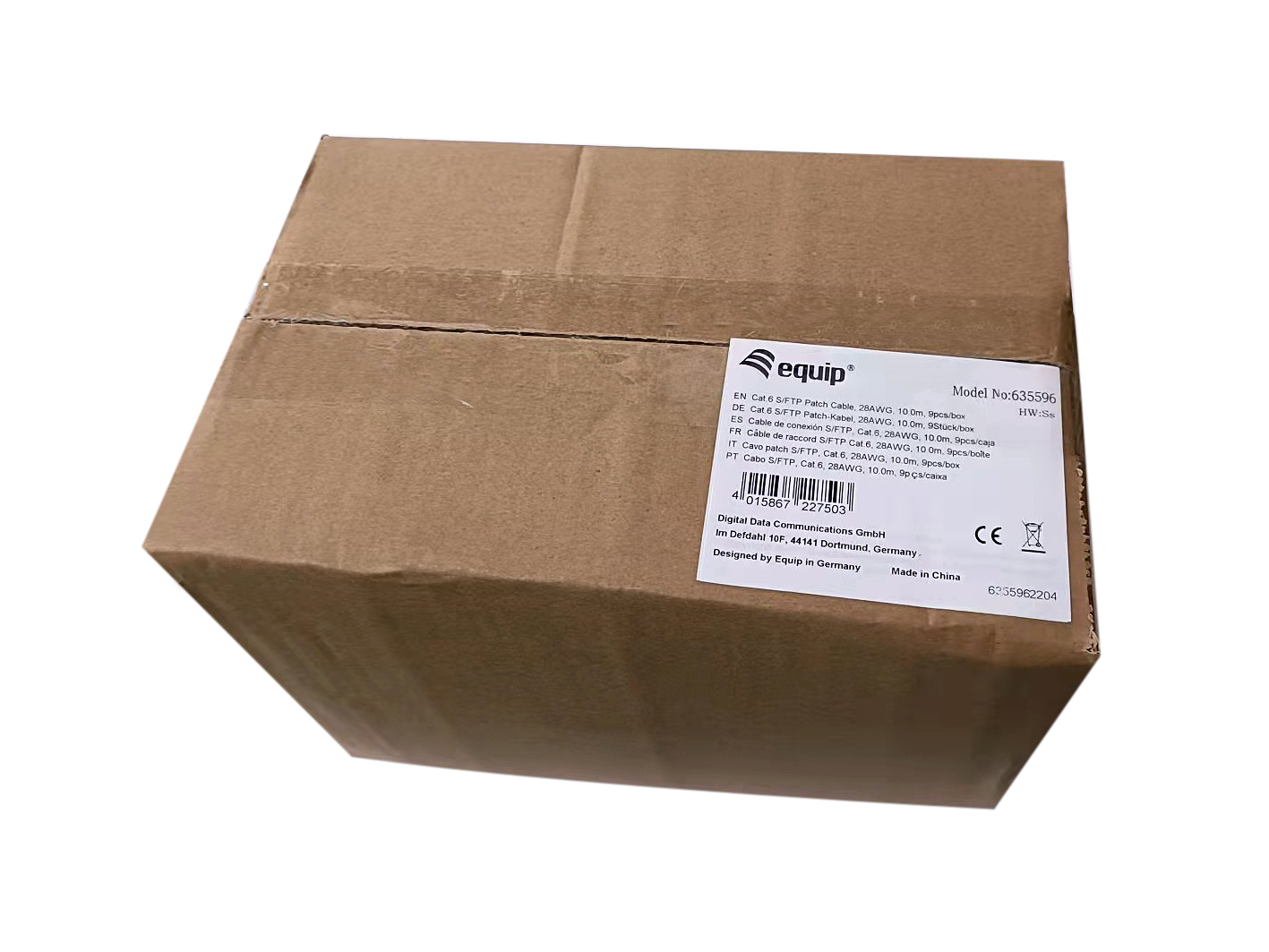 Equip Patchkabel Cat6 9x S/FTP 2xRJ45 10.00m schwarz LSZH