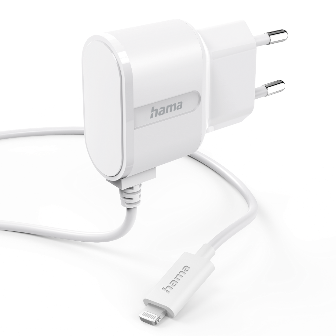 hama Ladekabel mit Adapter weiß, Kabellänge: 1,0 m, 5 Watt